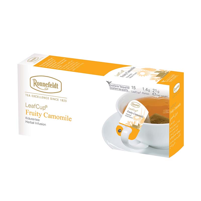 Detergent Ceai Ronnefeldt Leafcup Fruity Camomile 15x1.4g