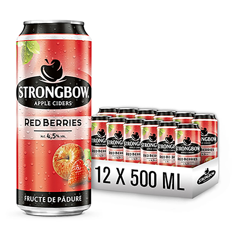 Beverages Cidru Strongbow Red Berries Doza 24x0.5L