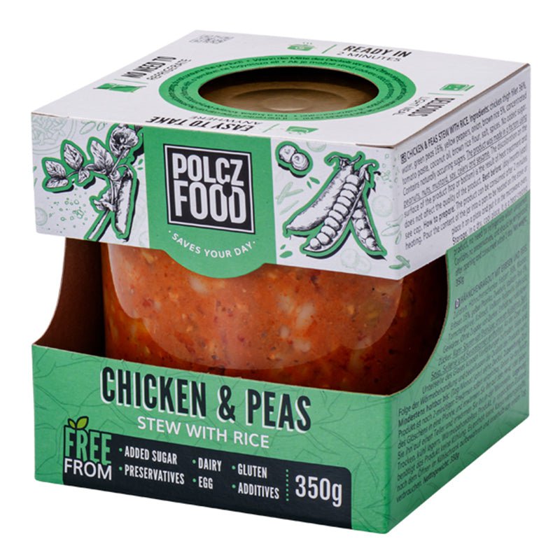 Detergent Polcz Food Tocana de Pui cu Mazare si Orez 350g