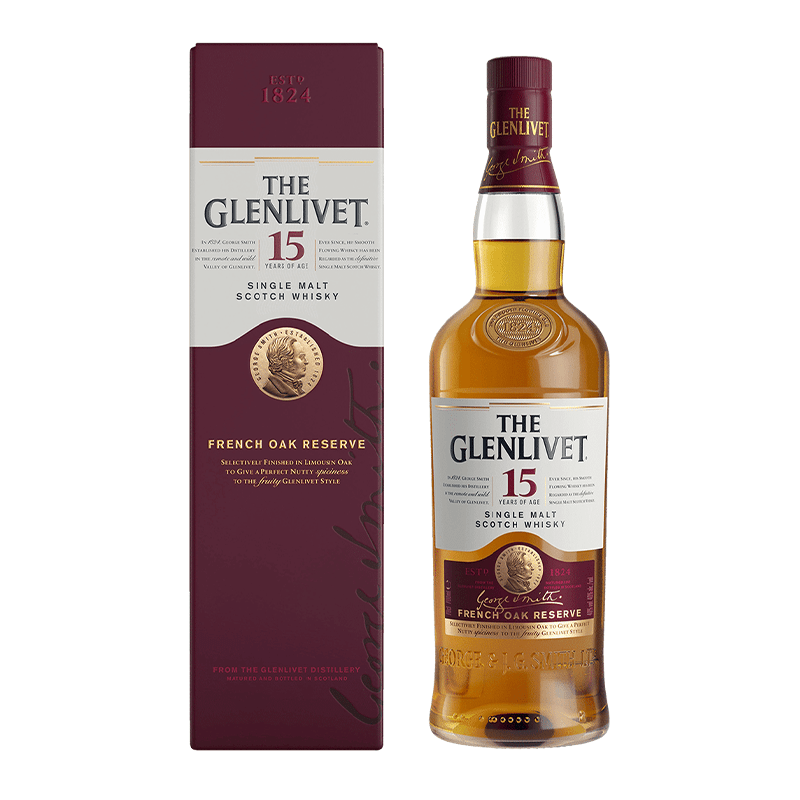 Beverages Whisky Scotch Glenlivet 15 YO 40% 0.7L + Carton