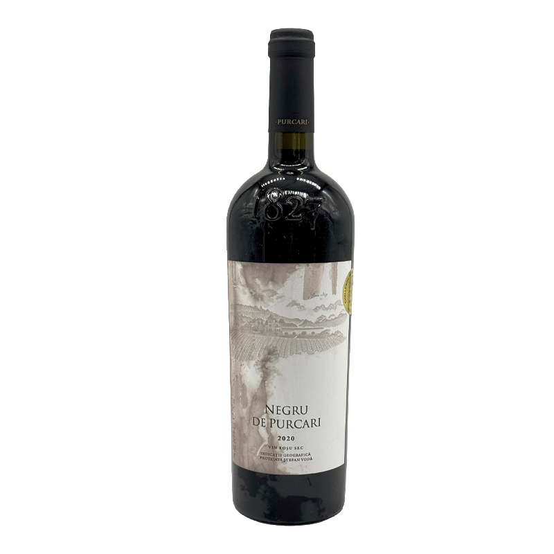 Beverages Vin Rosu Negru de Purcari Sec 0.75L ETICHETĂ ZGÂRIATĂ