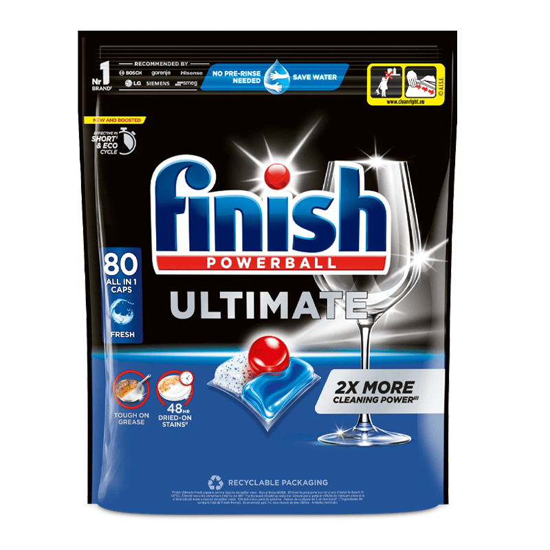 Beverages Detergent Finish Caps.Masina Vase Ultimate Deep&Shine 80buc