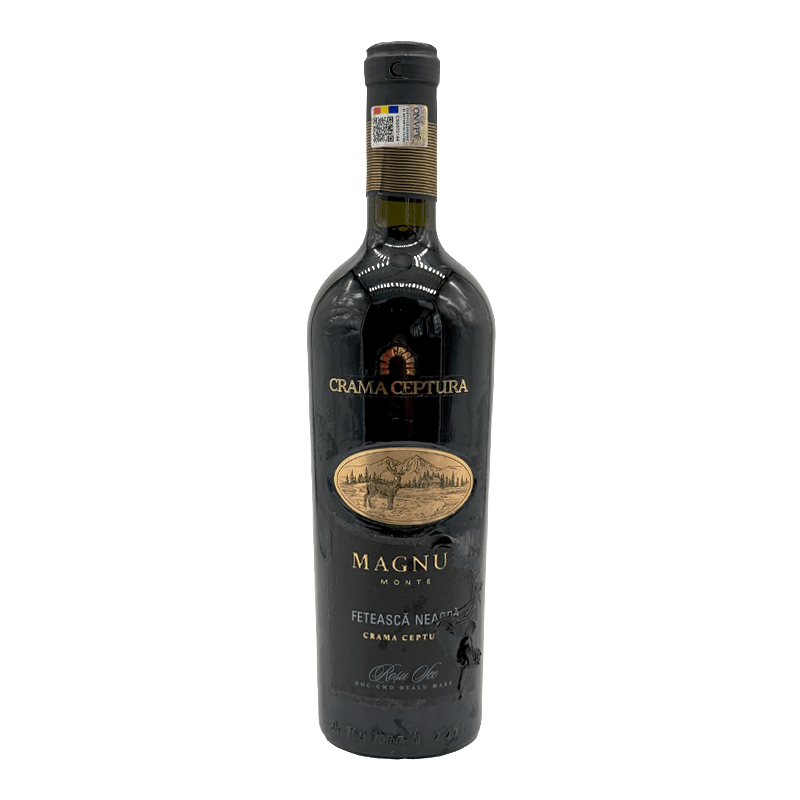 Beverages Vin Rosu Crama Ceptura Magnus Feteasca Neagra Sec 0.75L ETICHETĂ ZGÂRIATĂ