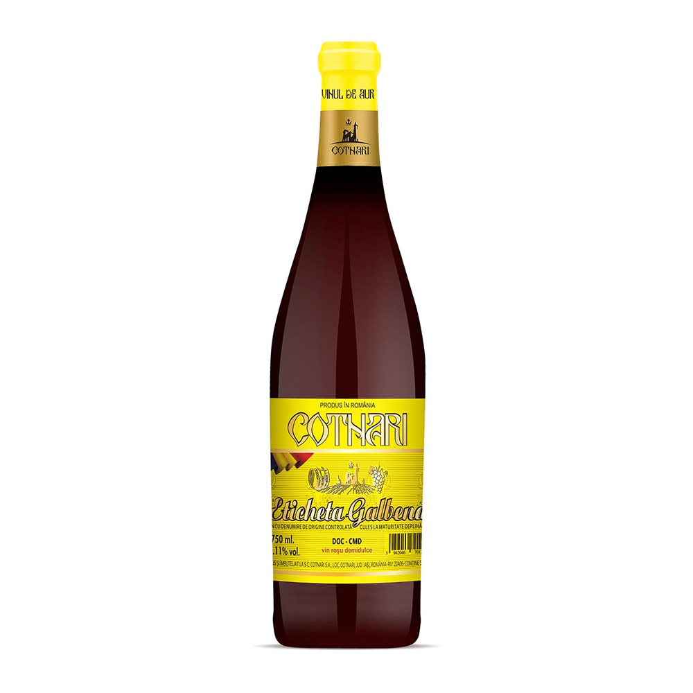 Beverages Vin Rosu Cotnari Eticheta Galbena Demidulce 1.5L