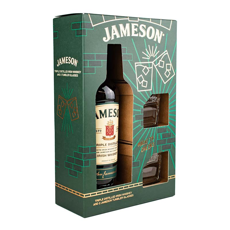Beverages Whiskey Irish Jameson 40% 0.7L + 2 Pahare