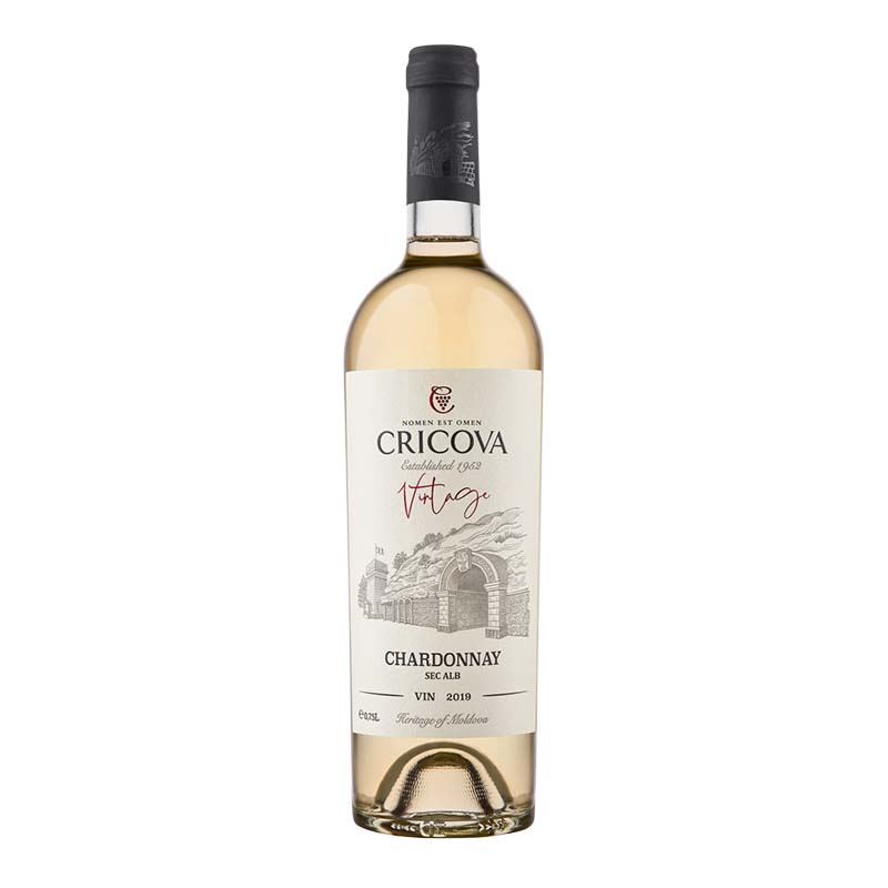 Beverages Vin Alb Cricova Vintage Chardonnay Sec 0.75L