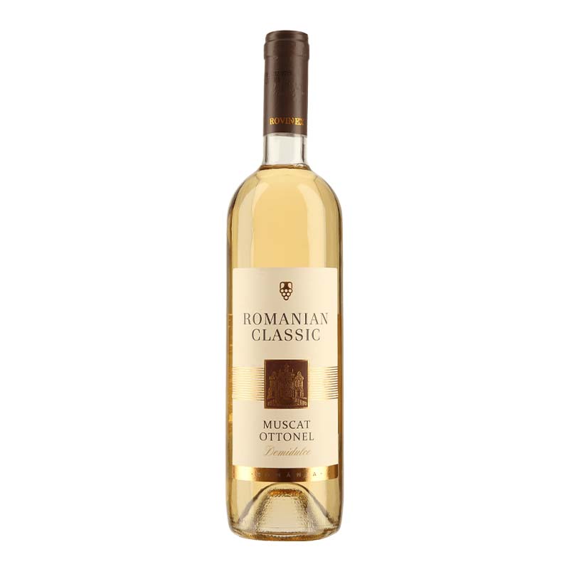 Beverages Vin Alb Rovinex Romanian Classic Muscat Ottonel Demidulce 0.75L