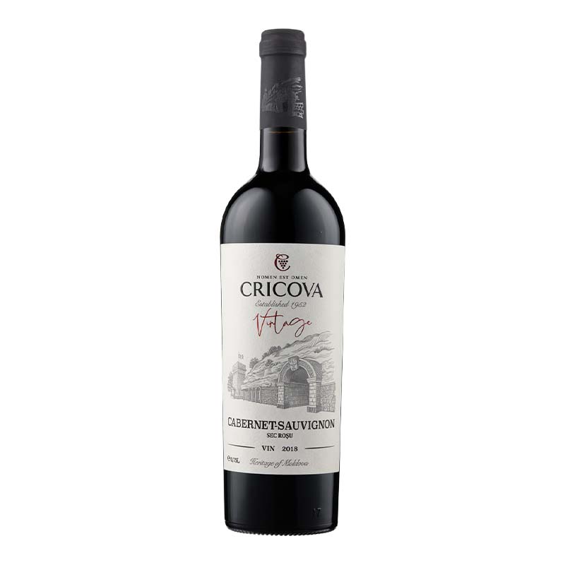 Beverages Vin Rosu Cricova Vintage Cabernet Sauvignon Sec 0.75L