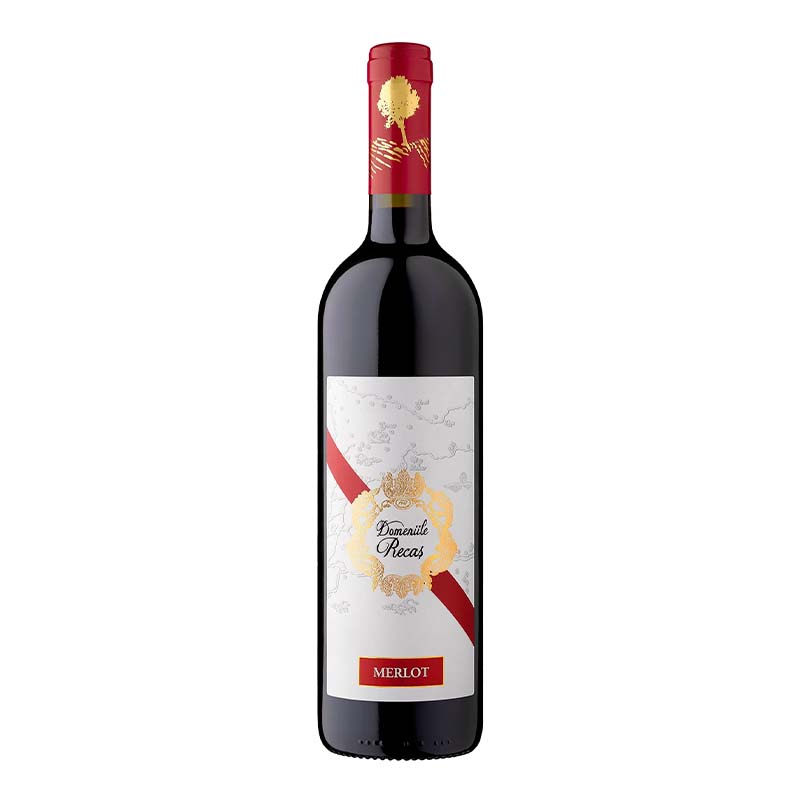Beverages Vin Rosu Recas Domeniile Merlot Demisec 0.75L