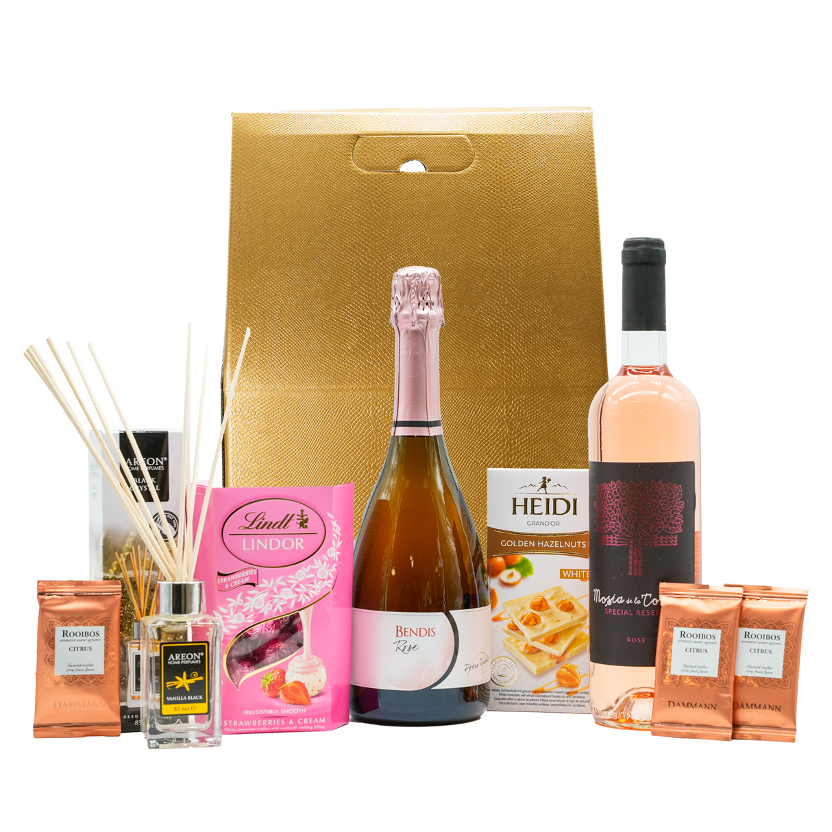 Beverages Cadou White Elegance cu vin Mosia Tohani și vin spumant Petro Vaselo