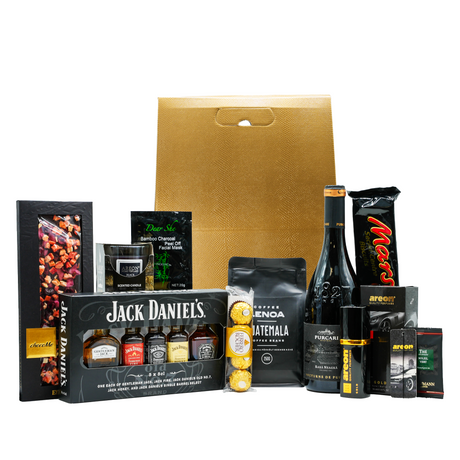Beverages Cadou Black Glow cu whiskey Jack Daniel's FOB și vin Purcari