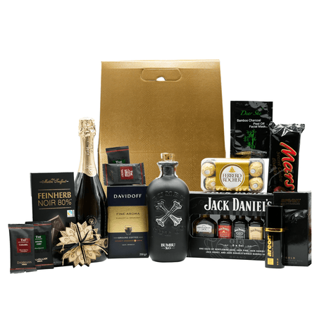 Beverages Cadou Imperial Black cu rom Bumbu XO si whiskey Jack Daniel's FOB