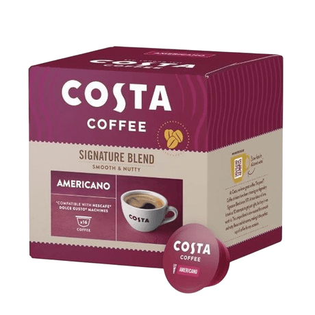 Detergent Cafea Costa Capsule Signature Blend Americano 16x7.6g compatibile Dolce Gusto