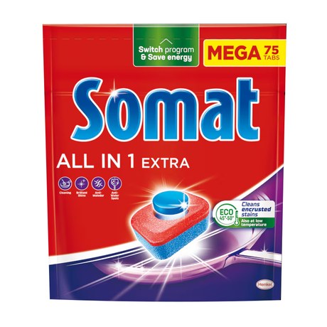 Detergent Detergent vase Somat All in One Extra  75Tabs 1245g