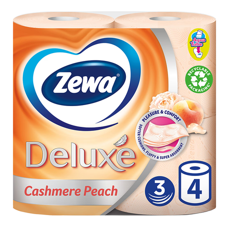 Detergent Hartie igienica Zewa Deluxe Cashmere Peach 3 straturi 4 role