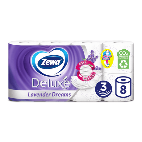 Detergent Hartie igienica Zewa Deluxe Lavender Dreams 3 straturi 8 role
