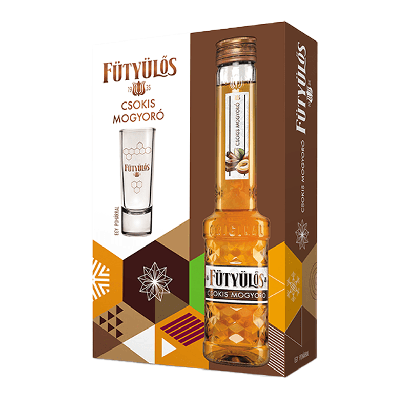 Beverages Lichior Futyulos Distilat Ciocolata & Alune 24.5% 0.5L+1 Pahar