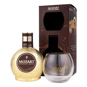 Beverages Lichior Mozart Crema Ciocolata Gold 0.5L  17% In Cutie Cu Pahar