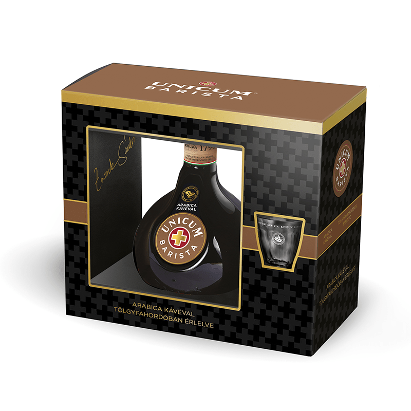 Beverages Lichior Unicum Barista 34.5% 0.7L + 1Pahar