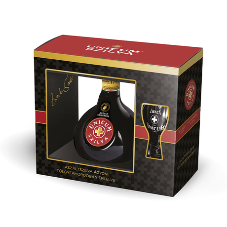 Beverages Lichior Unicum SZILVA 34.5% 0.7L + 1Pahar
