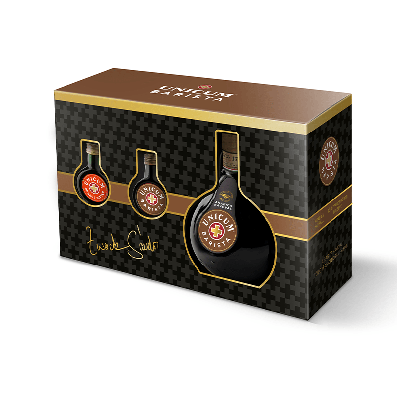 Beverages Lichior Unicum Barista 34.5% 0.7L+Barista.34.5%0.04L+Orange Bitter.34.5%0.04L