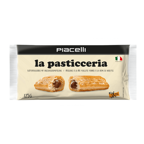 Detergent Piacelli La Pasticceria Rulou din Aluat foitaj cu Crema de Alune 125g