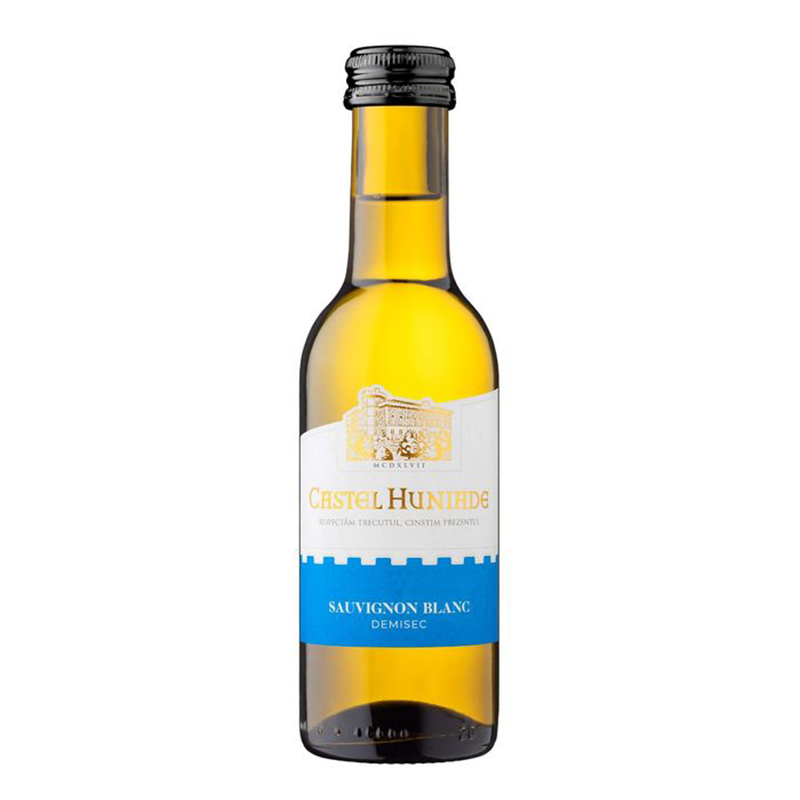 Beverages Taxă de Ambalaj Vin Recas Castel Huniade Sauvignon Blanc 187ml