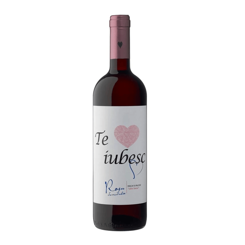 Beverages Vin Rosu Recas Te Iubesc Demidulce 0.75L