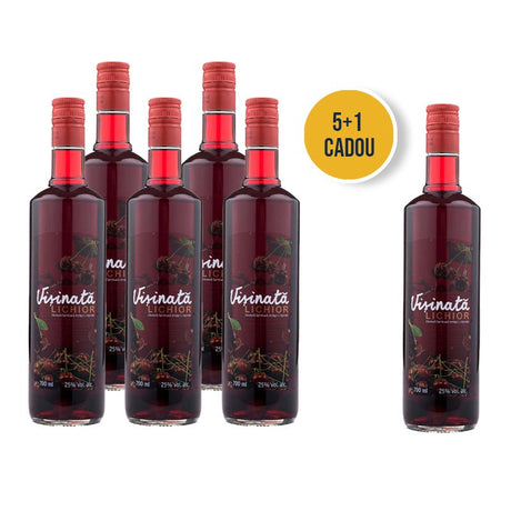 Beverages 5x Lichior Amigos Visinata 25% 0.7L + 1 CADOU
