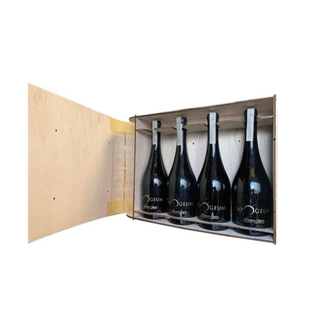 Beverages 4x Vin Rosu Apogeum Feteasca Neagra Sec 0.75L + Cutie Lemn