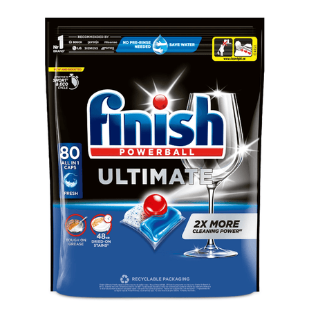 Beverages Detergent  Finish Caps.Masina Vase Ultimate Deep&Shine 80buc