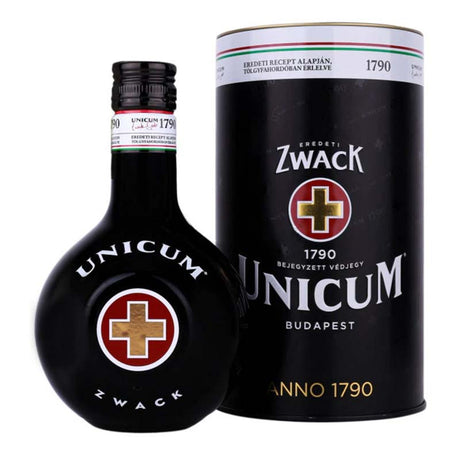 Beverages Lichior Unicum Bitter Zwack 40% 0.5L in Cutie Metalica SUPER VIP