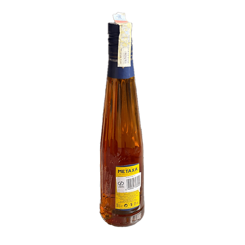 Beverages Brandy Metaxa 5* 38% 0.5L ETICHETĂ ZGÂRIATĂ