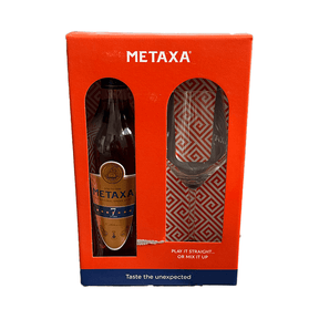 Beverages Brandy Metaxa 7*  40% 0.7L + 1 Pahar ETICHETĂ ZGÂRIATĂ