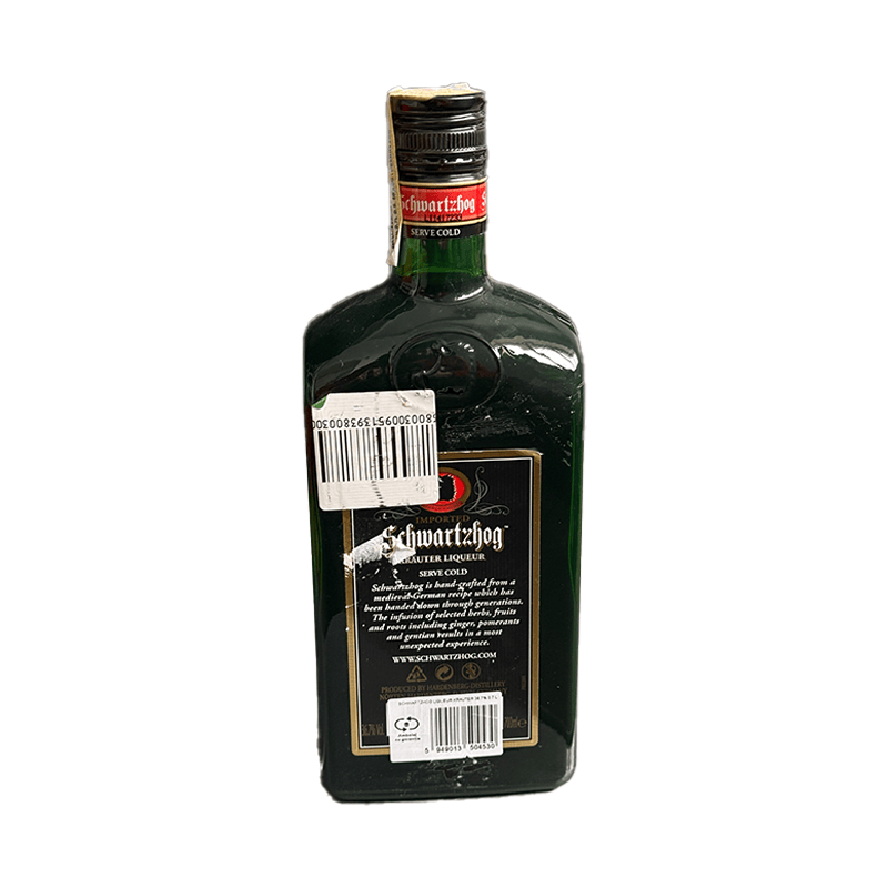 Beverages Lichior Schwartzhog 36.7% 0.7L ETICHETĂ ZGÂRIATĂ