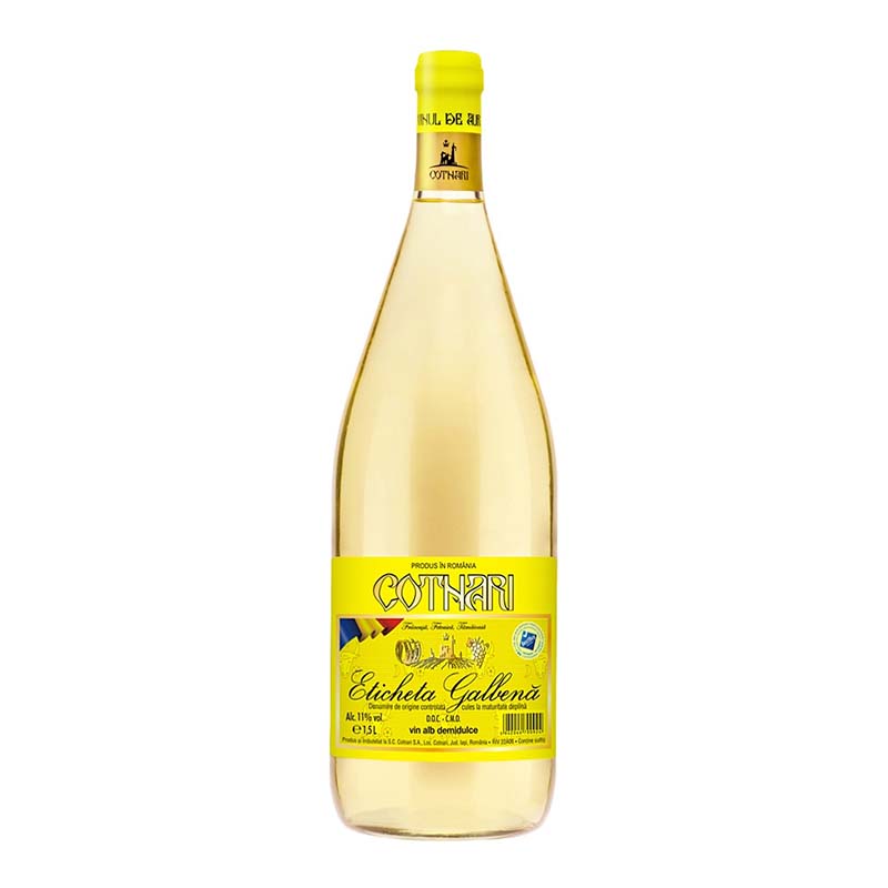 Beverages Vin Alb Cotnari Eticheta Galbena Demidulce 1.5L