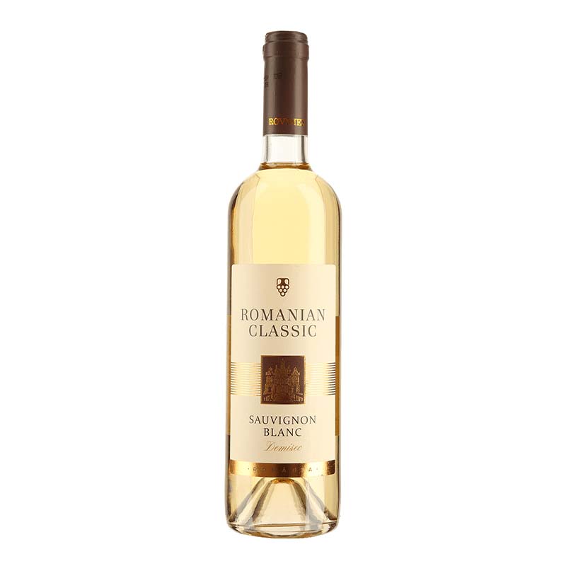 Beverages Vin Alb Rovinex Romanian Classic Sauvignon Blanc Demisec 0.75L