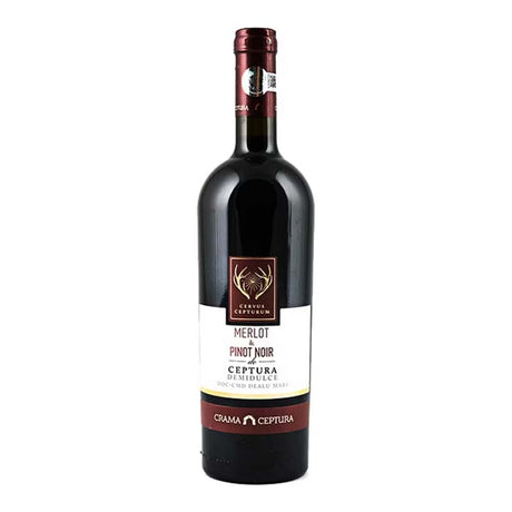 Beverages Vin Rosu Ceptura Cervus Cepturum Merlot si Pinot Noir Demidulce 0.75L