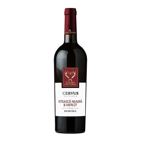 Beverages Vin Rosu Cervus Cepturum Feteasca Neagra & Merlot Demisec 0.75L